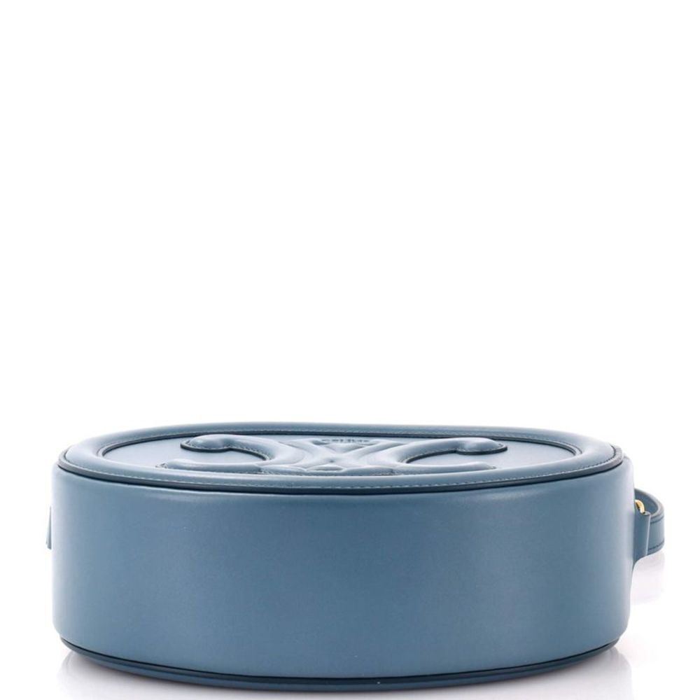 Celine Triomphe Oval Crossbody Bag Leather Blue - Picture 5 of 8